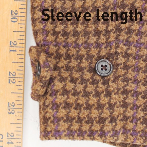 VTG Ralph Lauren LRL Hunting Jacket Plaid Tweed Houndstooth Boxy Riding Blazer - Picture 15 of 16